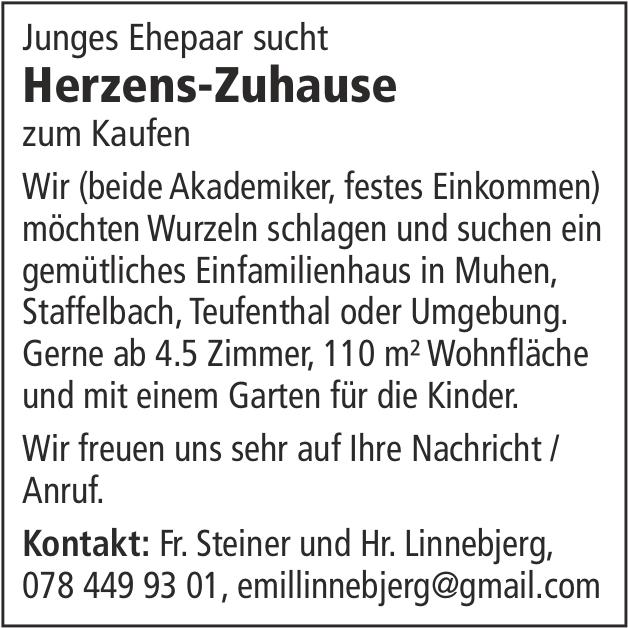 Einfamilienhaus in Muhen, Staffelbach, Teufenthal oder Umgebung, 4½ Zimmer-Wohnung, zu kaufen gesucht