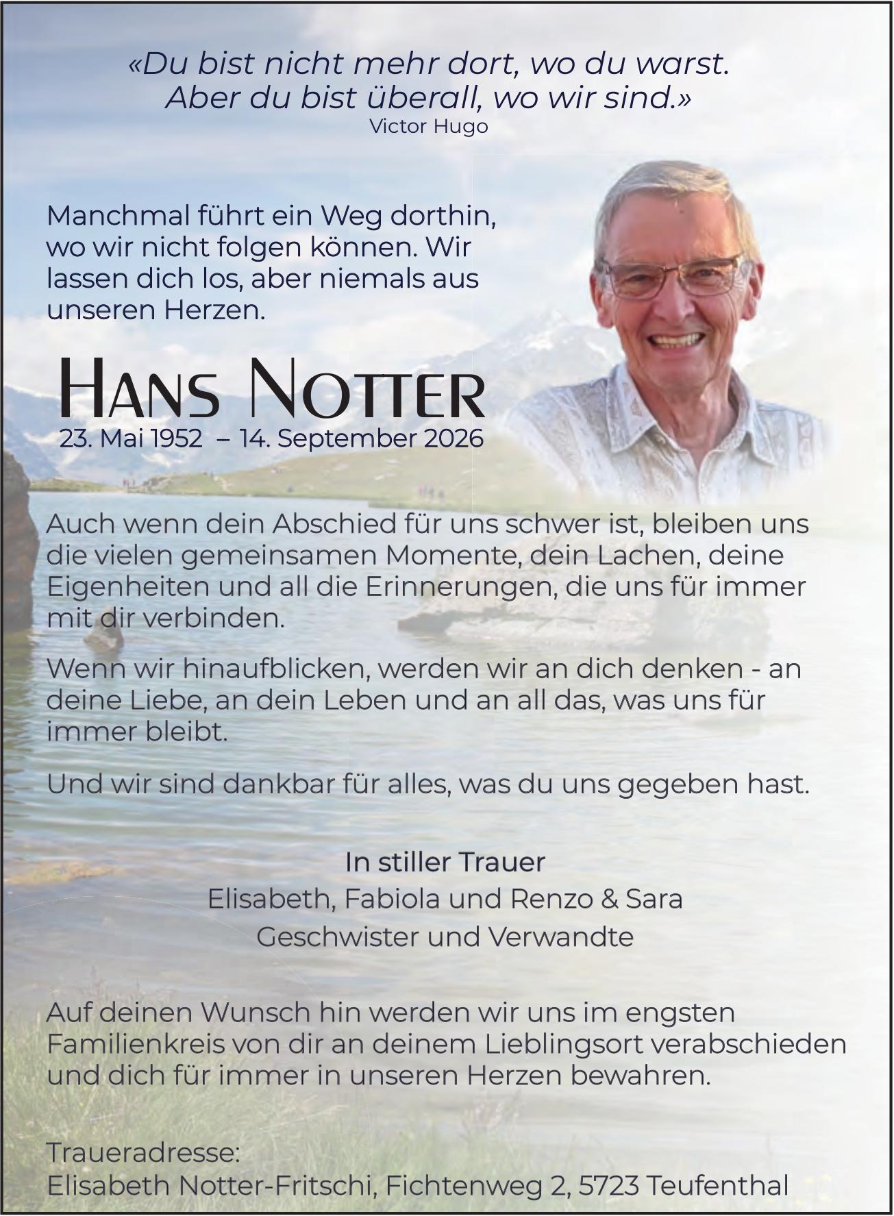 Notter Hans, September 2026 / TA
