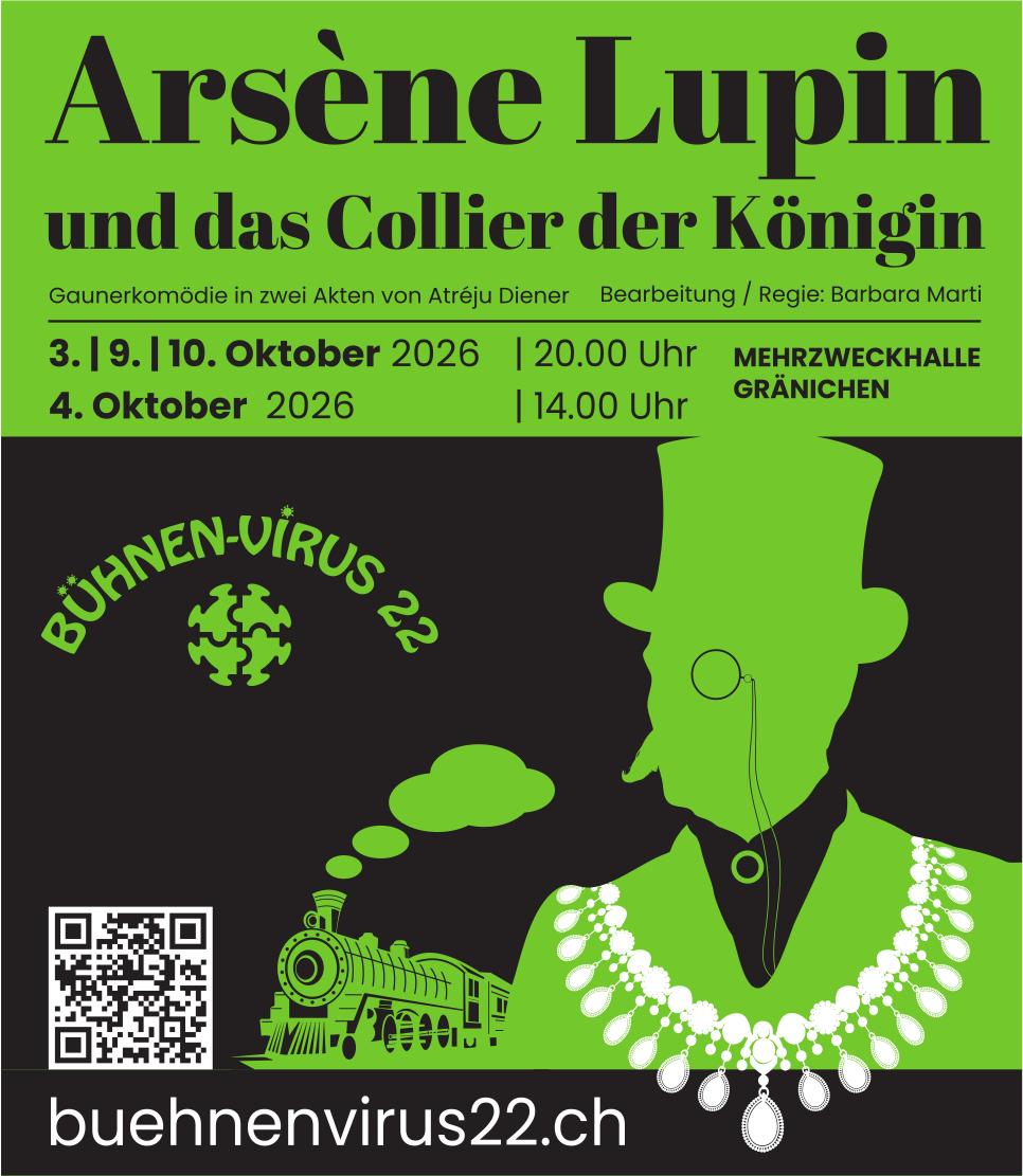 Arsène Lupin und das Collier der Königin, 3. - 10. Oktober, MEHRZWECKHALLE GRÄNICHEN